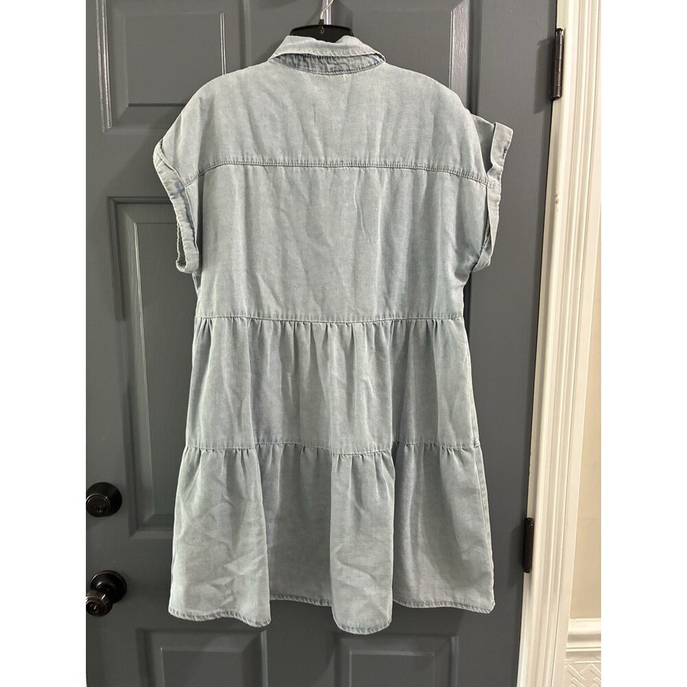 Savanna Jane Tiered Denim Dress Womens Size Large New! - Picture 5 of 9